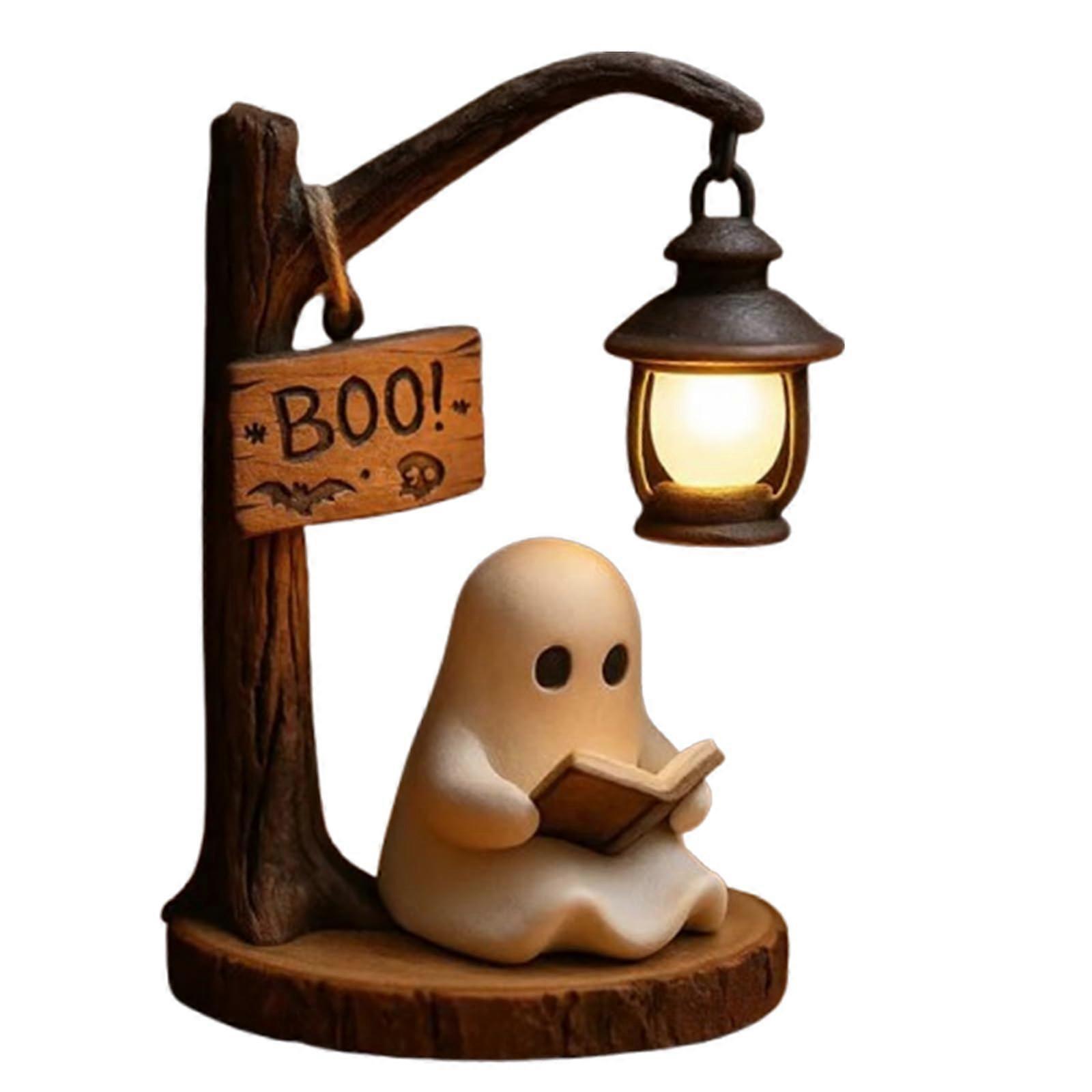 Halloween Ghost Lamp with Whimsical Design, LED Night Light for Bedroom and Festive Decor
