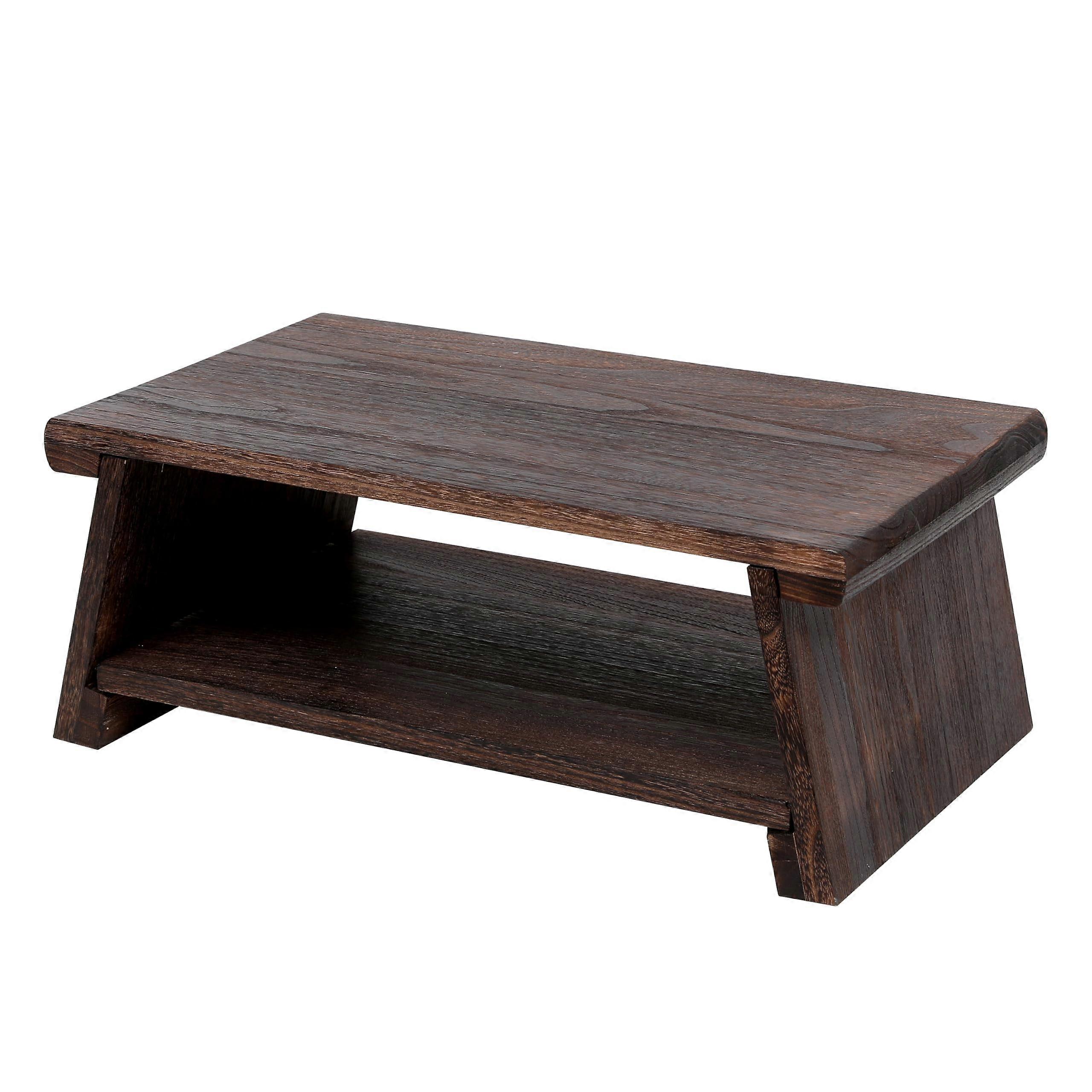 Solid Wood Japanese Coffee Table, Foldable SpaceSaving Design for Meditation, 23.6 Inches