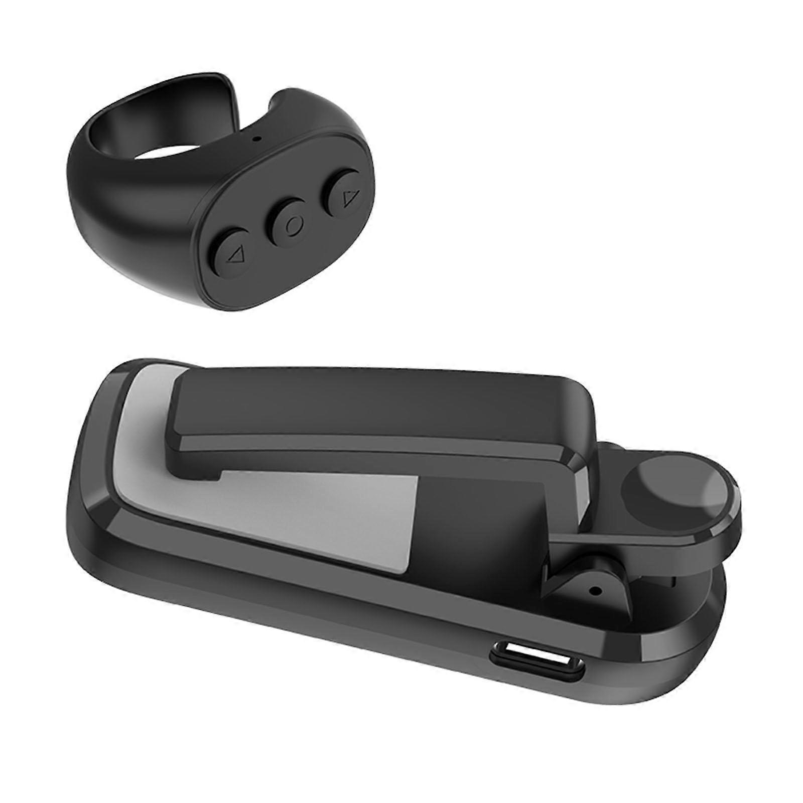 Multifunctional Remote Page Turner For Reading And Scrolling On Tablet Camera Camcorder Black