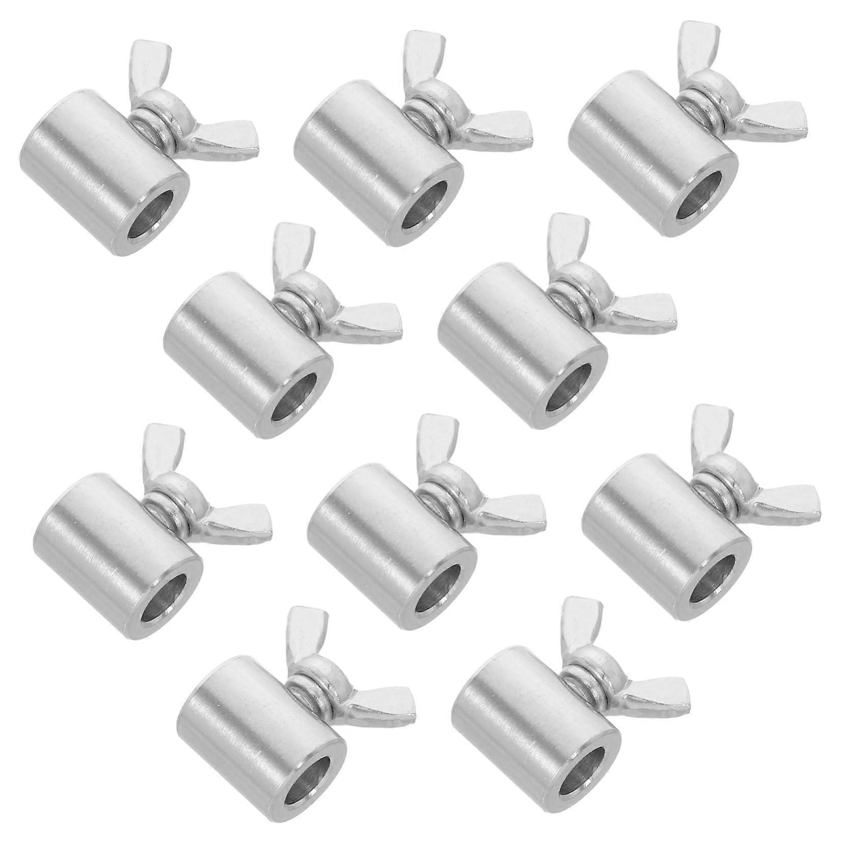 10pcs Stainless Steel Wire Rope Clips with Butterfly Screws for Secure Vibrationproof Cable Clamp