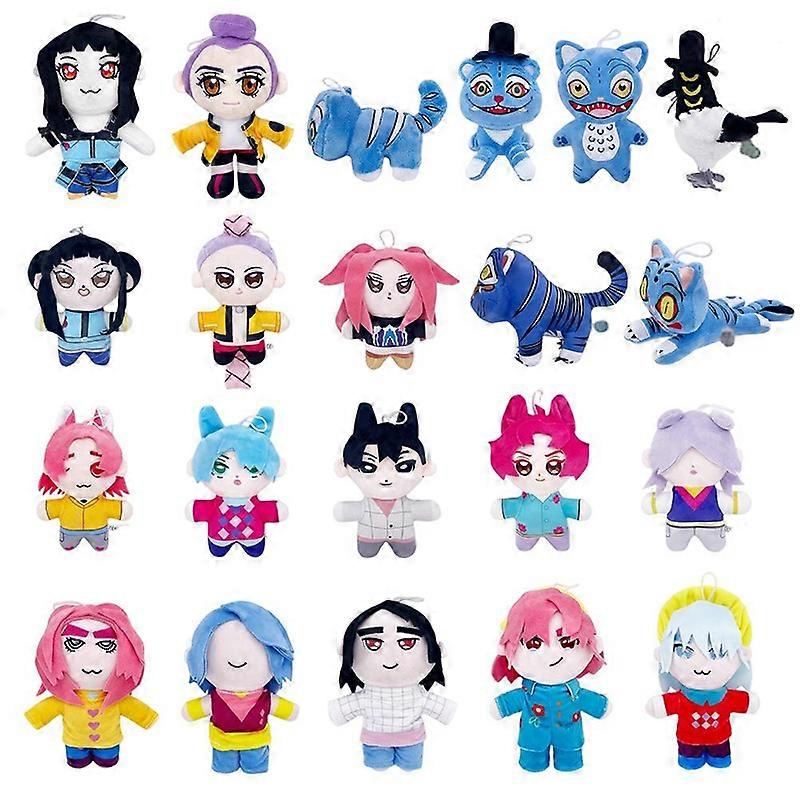 NEW Anime Demons Hunters Plush Soft Cute Keychain Plushie Cartoon Stuffed Dolls Hunt Girl Group Stuffed For Fans Kids Gifts