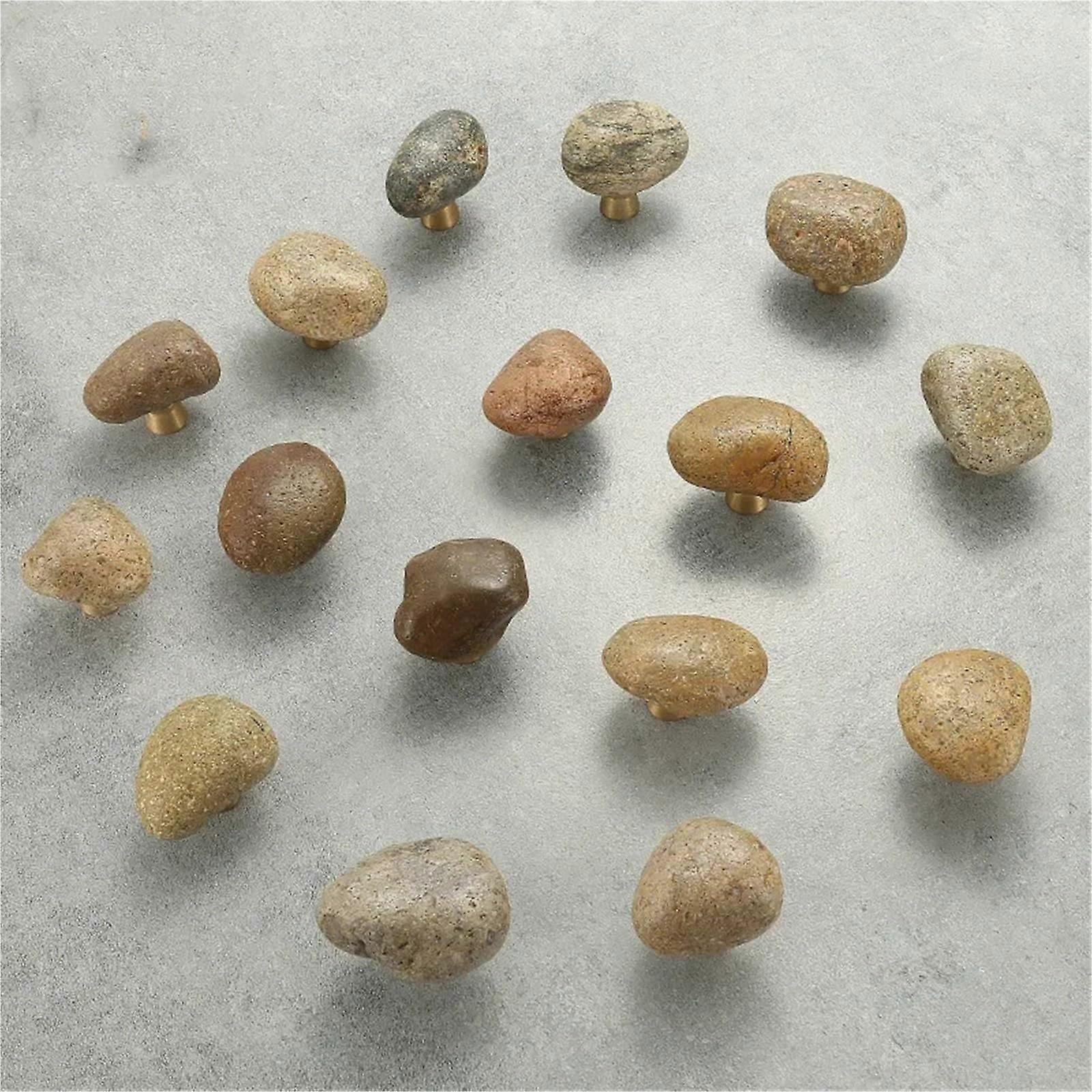 Cabinet Pull Handle Zinc Alloy with Unique Stone Accent for Drawer and Wardrobe Doors 1Pcs