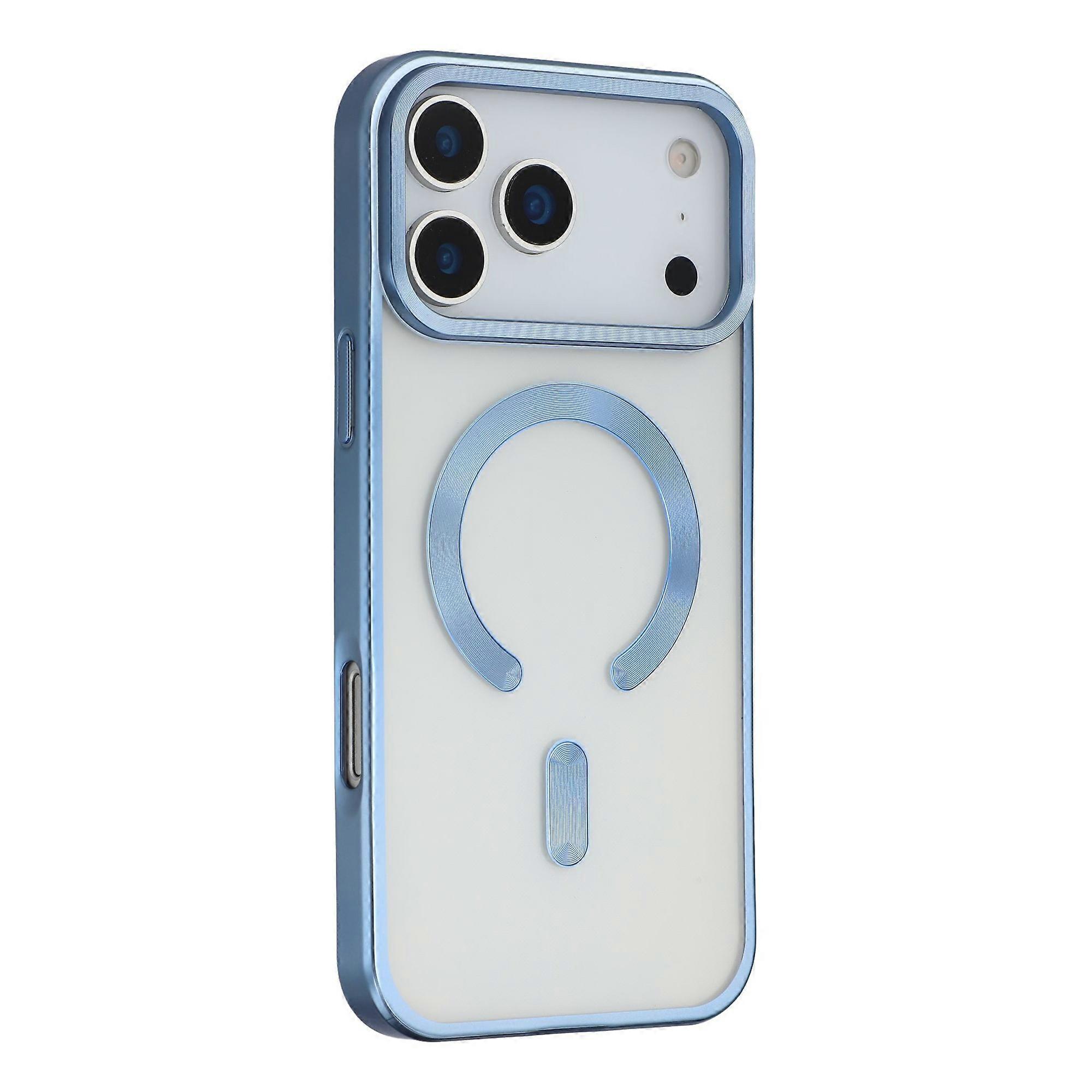 For iPhone 17 Pro Case Matte Electroplating Phone Cover Compatible with MagSafe
