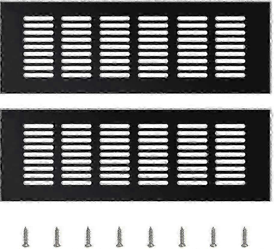 Aluminum Exterior Ventilation Grille, Adjustable, Black