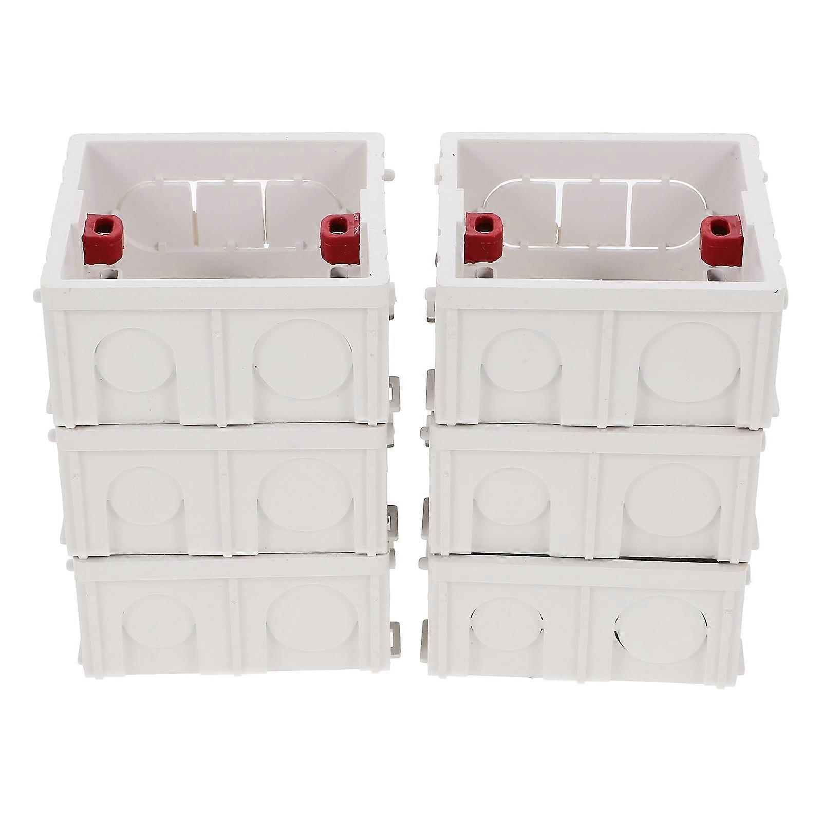 Outlet Box PVC Electrical Box for Storage Use 6Pcs Durable Junction Boxes