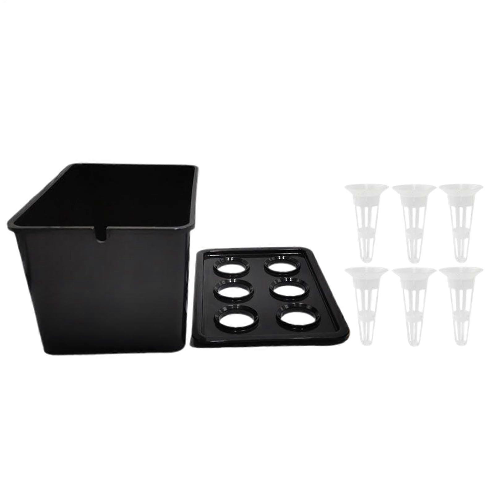 Hydroponic Growing System 6Hole Starter Kit for Indoor Outdoor Garden with Sunlight Simulation