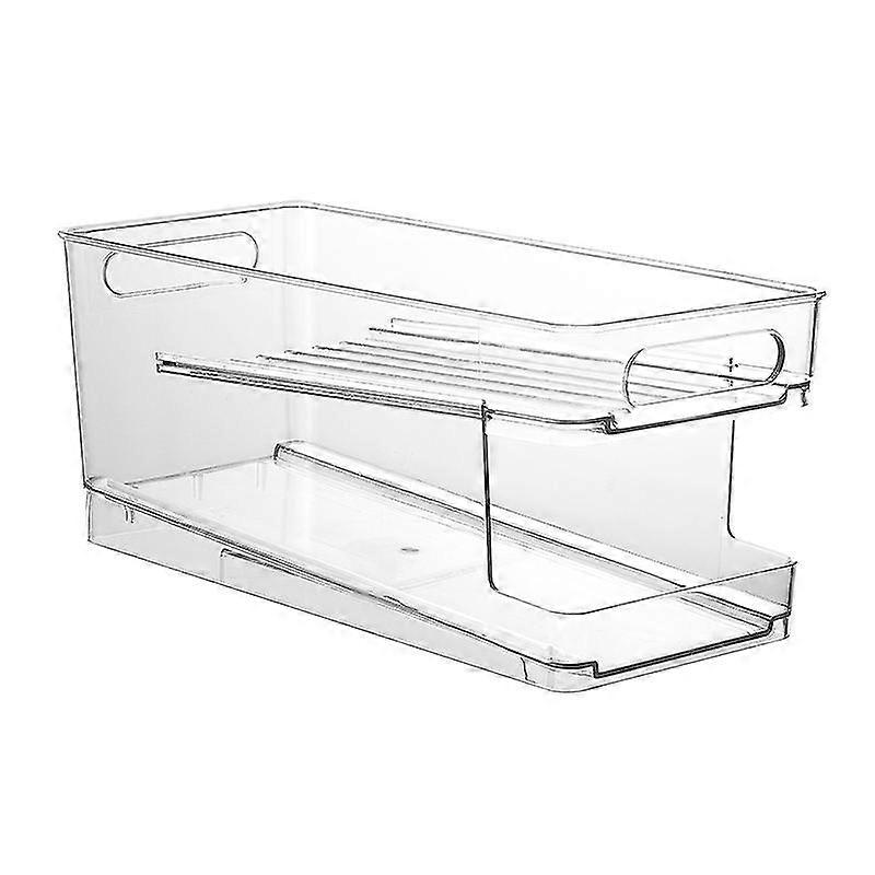 25-26 1pc Refrigerator Shelf Double Layer Plastic Beer Cans For Home Use