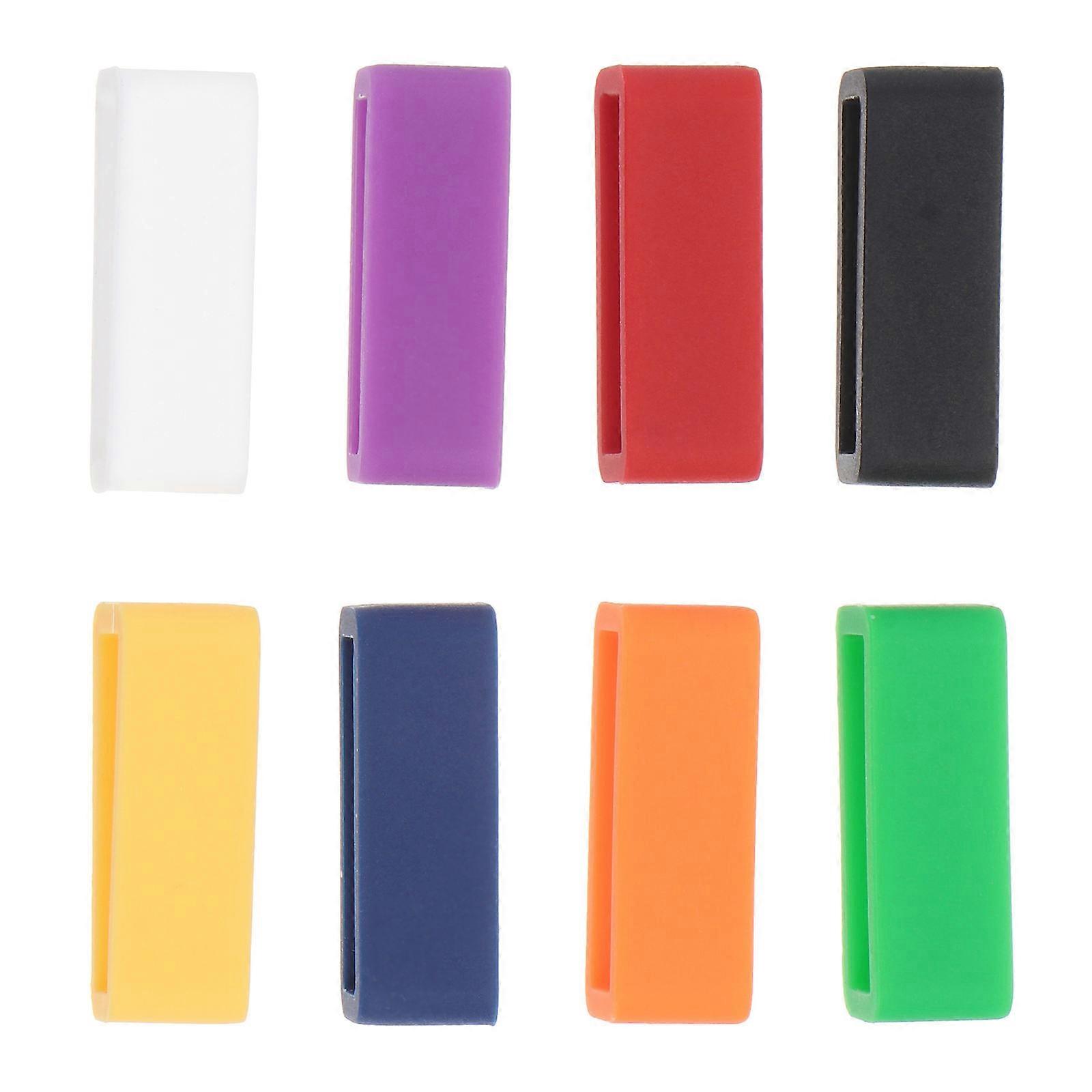 Silicone Loop for Watchbands 8Pcs Daily Use Loop Fastener Rings Assorted Color