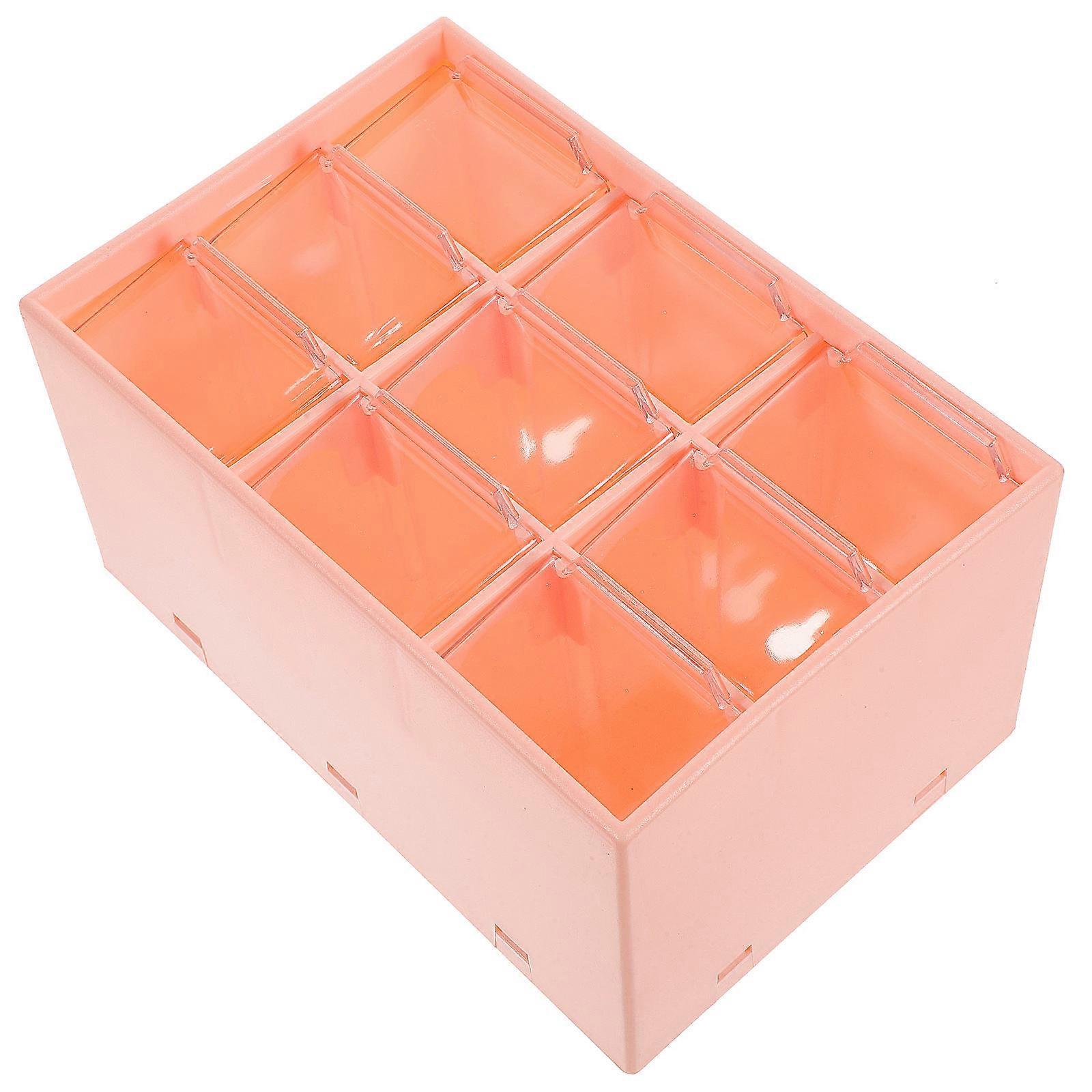 Compartment Storage Box Desktop Organizer Space-saving ABS Material Kitchen Seasoning 18X12X9.5CM 1Pack