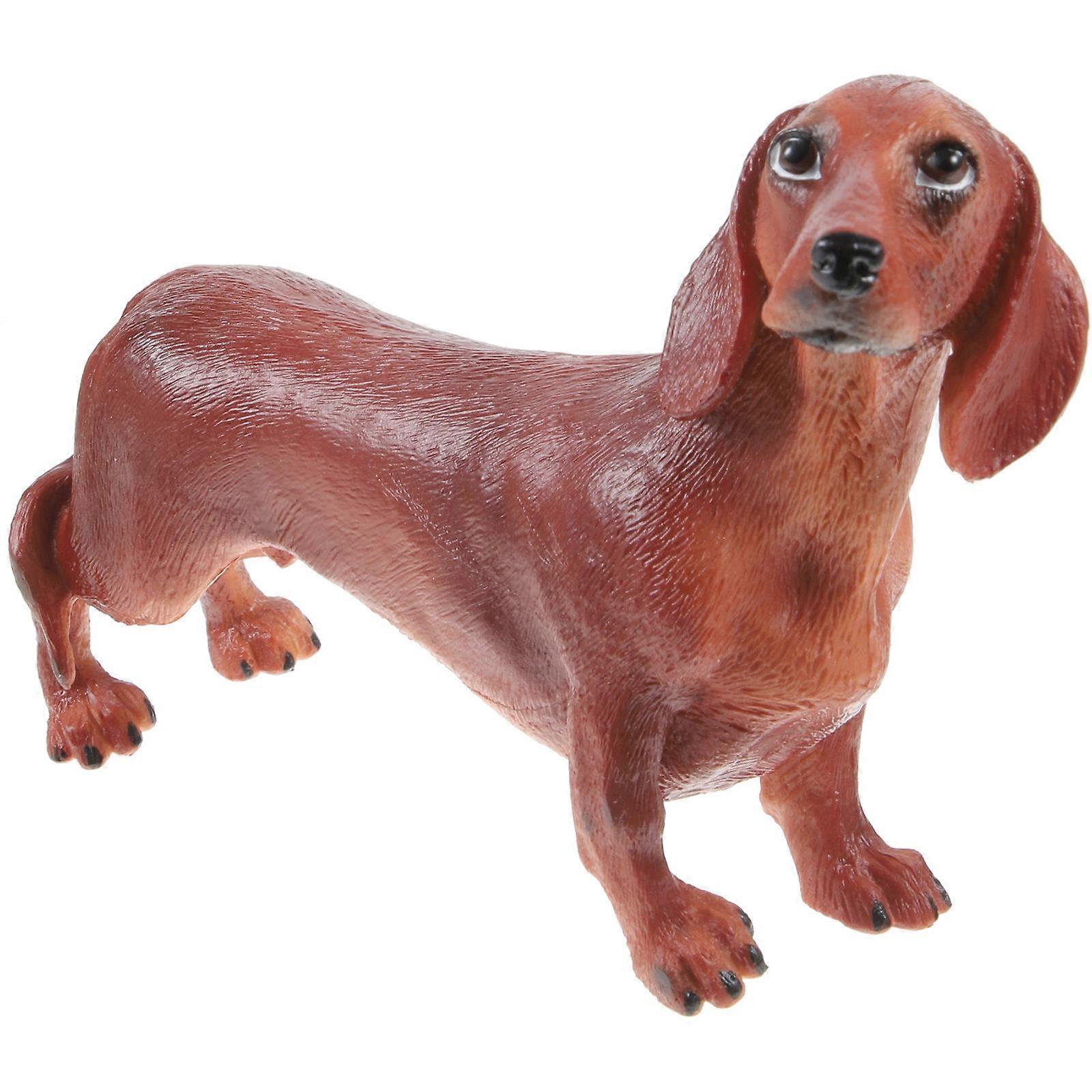 Simulation Dog Figurine Plastic Decoration Model for Home Use