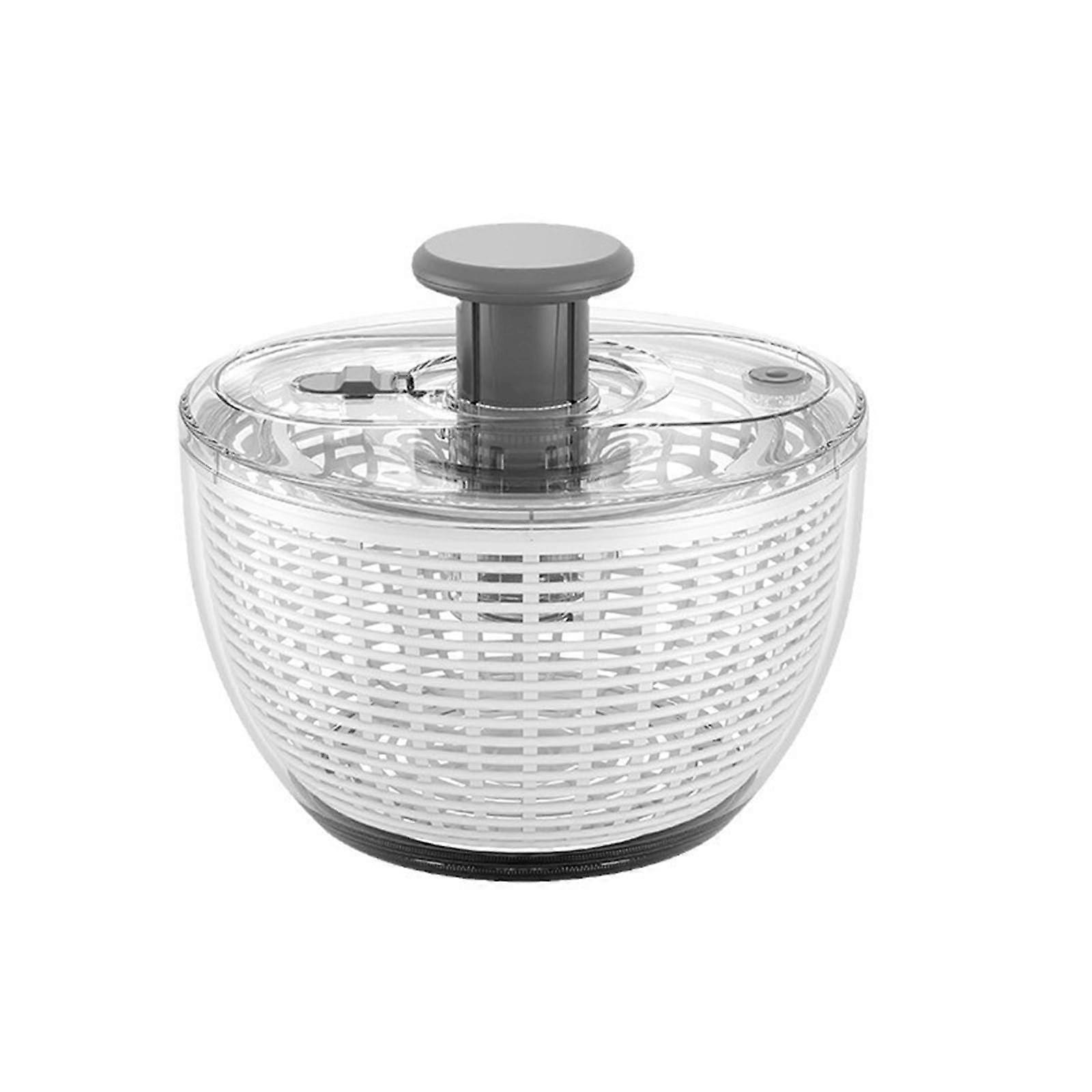 Large Capacity Salad Spinner with PushtoRotate Design, DualPurpose Strainer and NonSlip Base