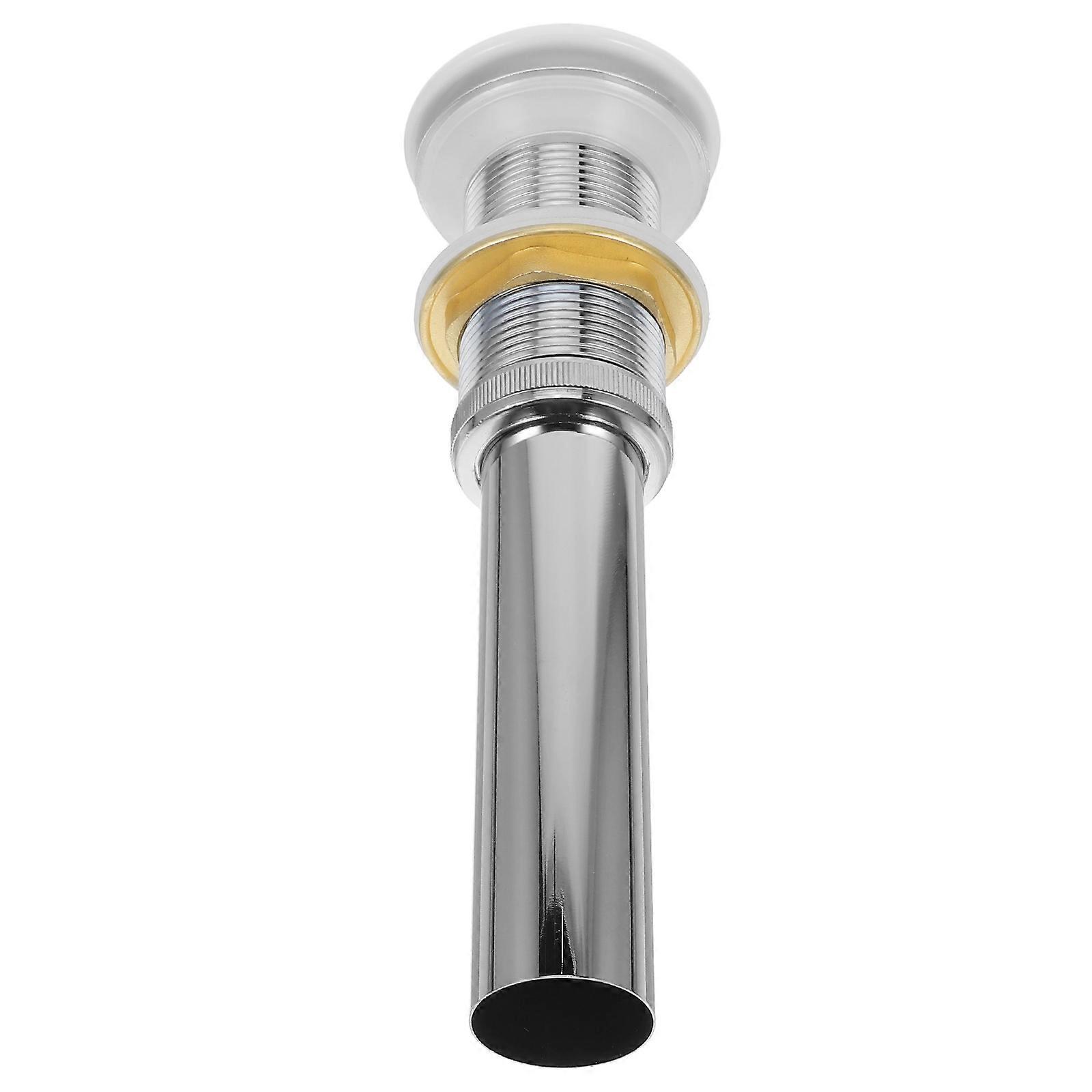 Ceramic Drain Stopper Pops Up Waste Plug for Bathroom Sink White