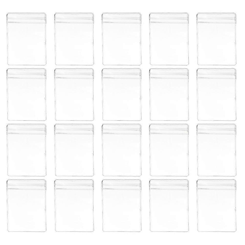 Jewelry Bags Transparent Rectangular Anti Oxidation 8x6cm Practical Design Compact Size 60Pack