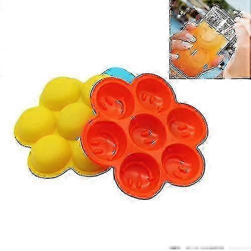 2025 Silicone Smiley Face Pattern Ice Tray Color Random