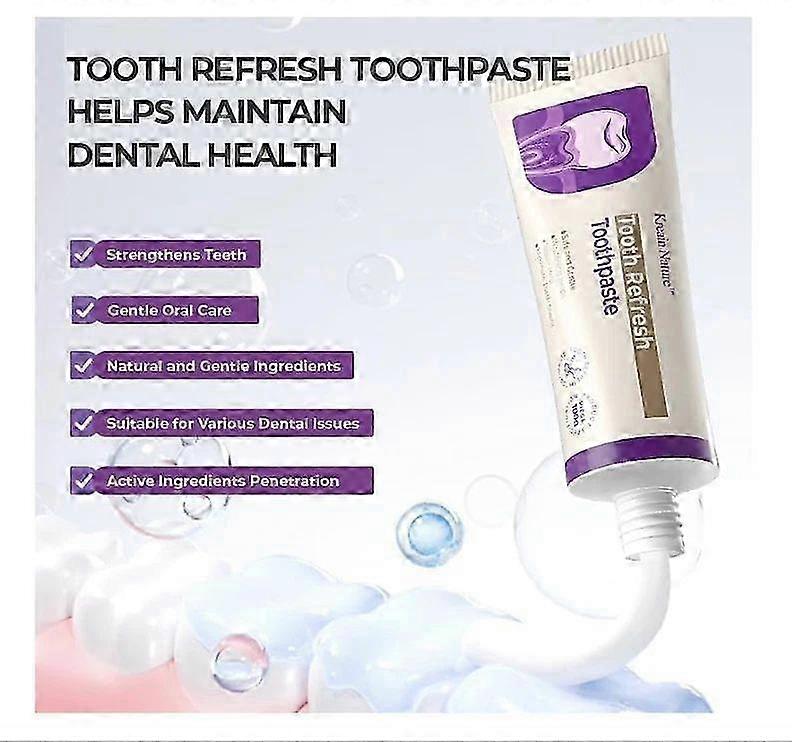1-3X Nature Tooth Refresh Toothpaste, Hydroxyapatite Toothpaste for Sensitive Teeth