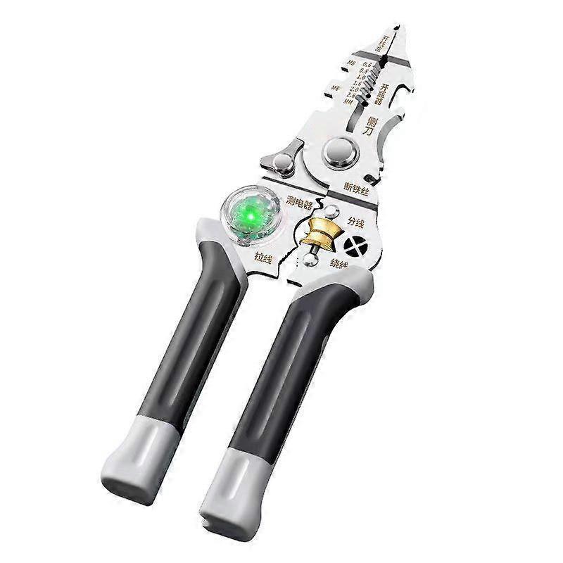 Top Deals Wire Cutter Tool Electrical Cable Stripper Plier Voltage Tester Scissors With Electricity Measurement Function