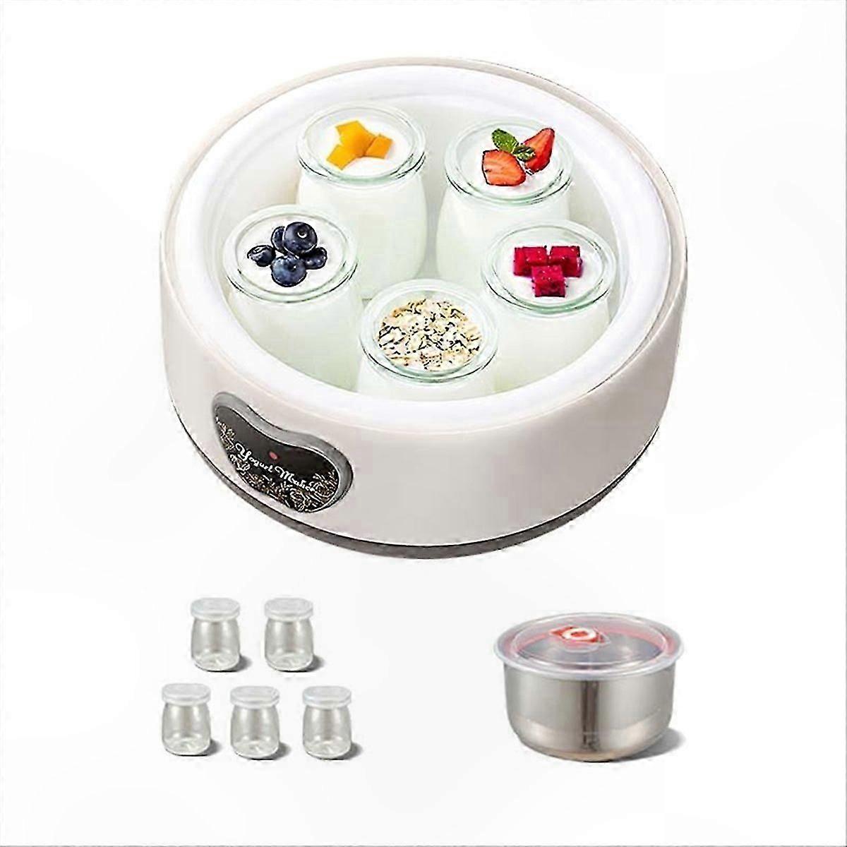 Electric Yogurt Maker with Adjustable Temp & Time, Multi-Function 36-Hour Control