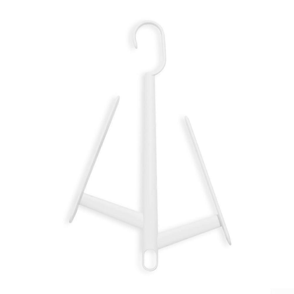 Stackable Shoe Drying Rack with Hook, Space Saving Plastic Shoe Organizer for Home, White 20.5x32cm