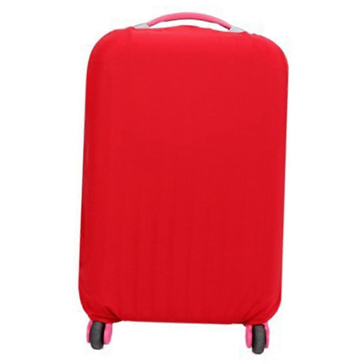Elastic Red Luggage Cover Dustproof ScratchResistant Stretch Suitcase Protector with Handle Access