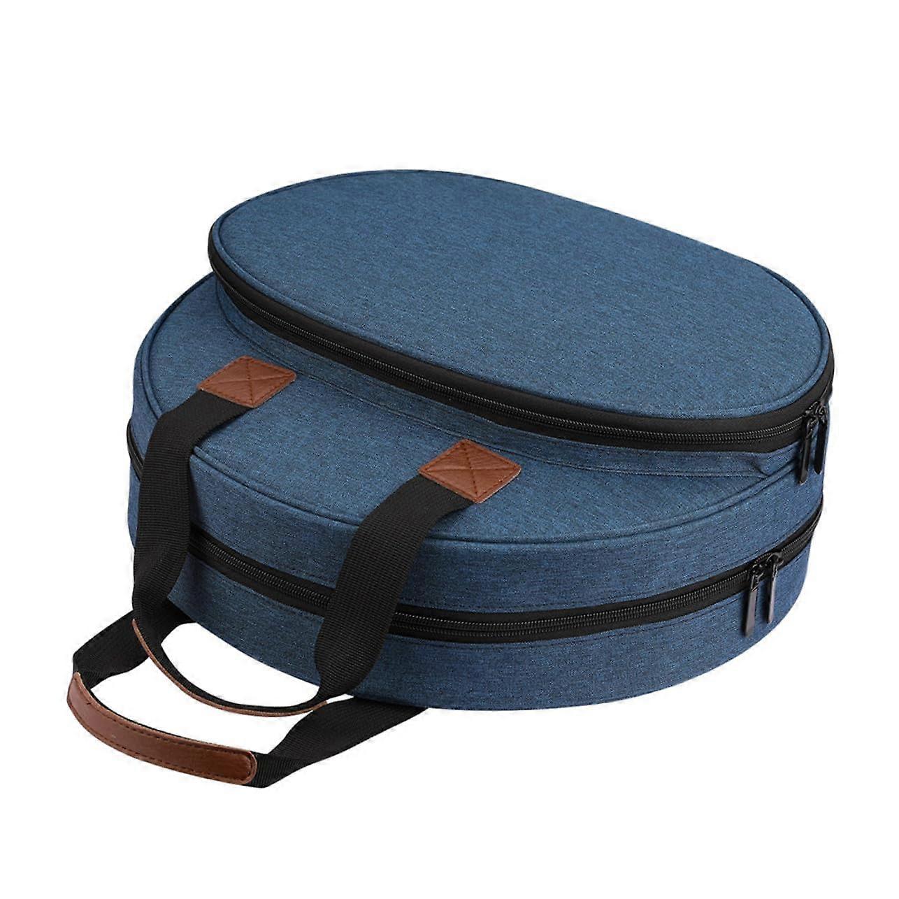 Embroidery Storage Bag with Large Circular Opening MultiPocket Organizer and Elastic Tool Holders