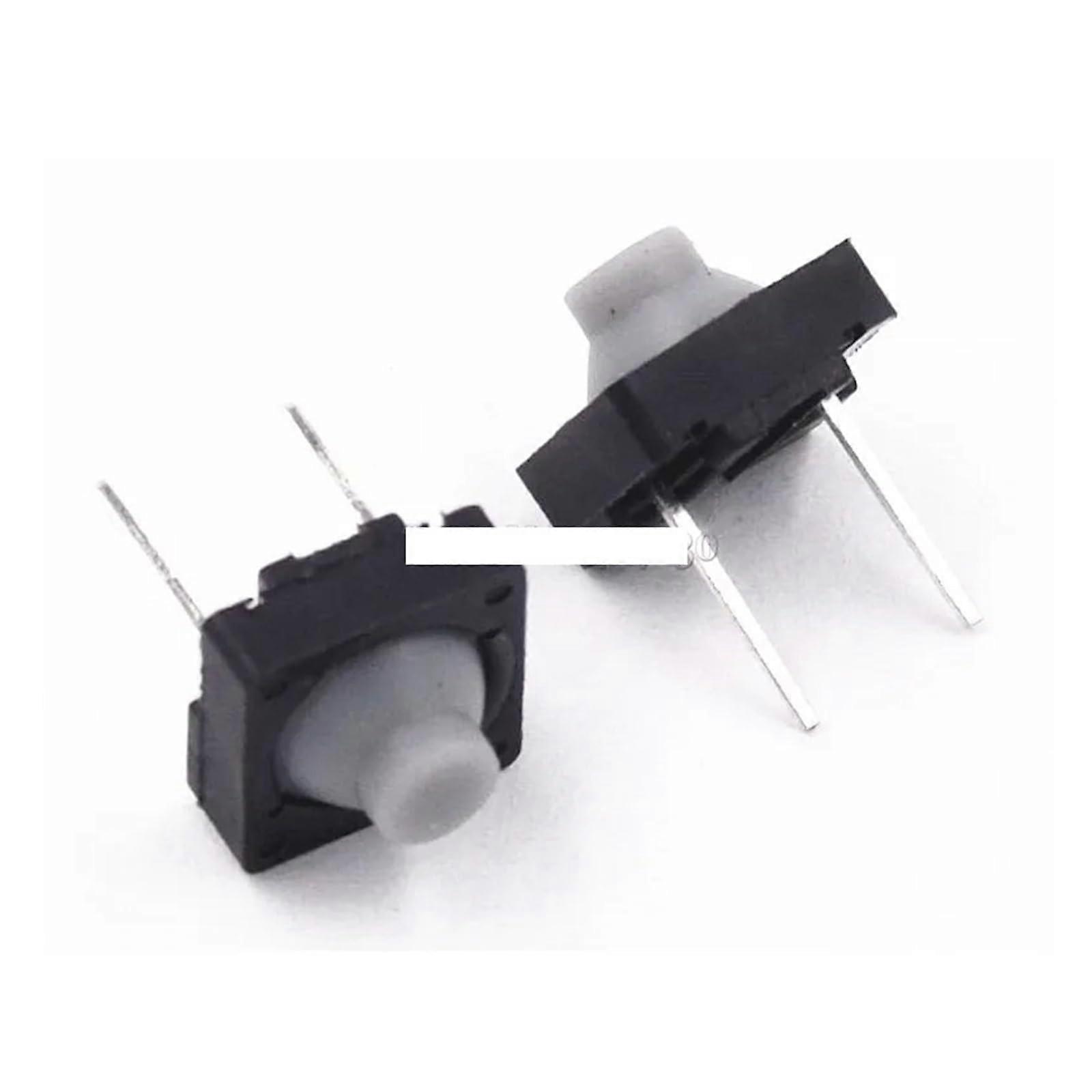 100PCS Tactile Switch 8x8mm 2Pin DIP Mount Push Button Switch with Durable Silicone Buttons