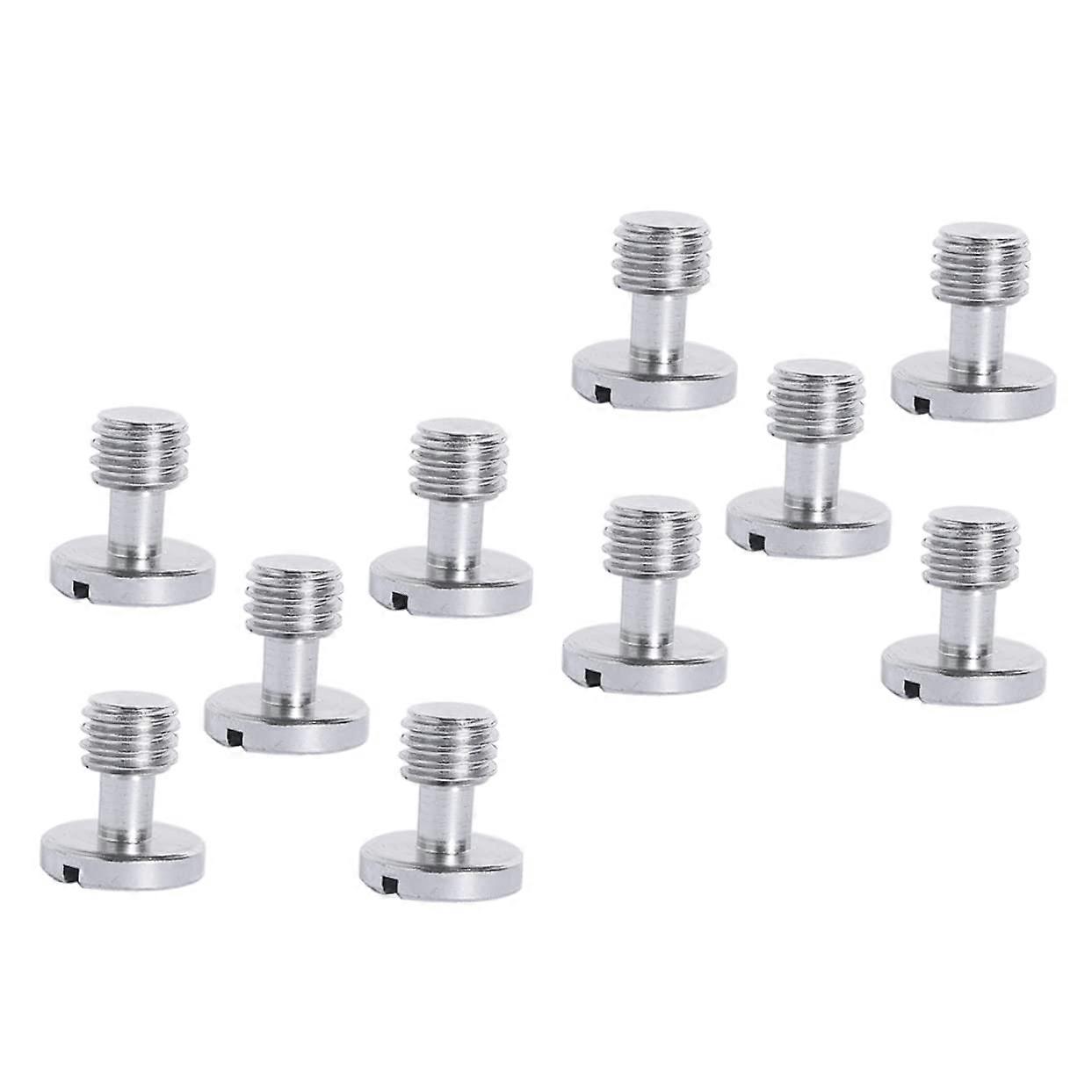 10Pcs Nickel Plated Camera Tripod Screws 1/4 Inch Quick Release Plate Replacement for Camera Rig