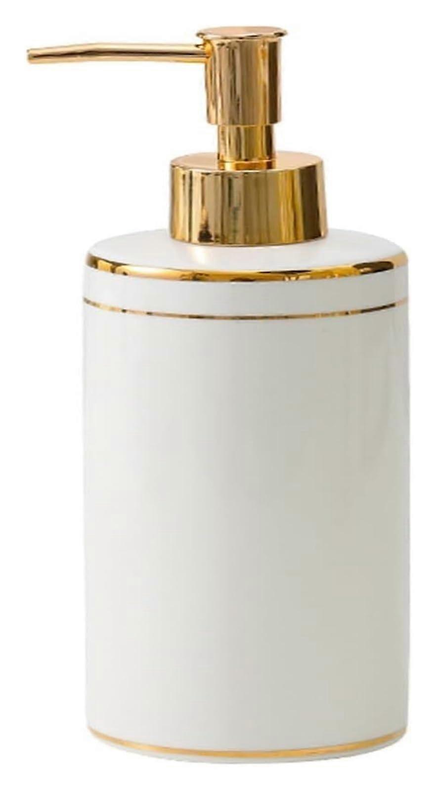 Ceramic Foaming Soap Dispenser with WideMouth Refill for Kitchen and Bathroom Decor Set