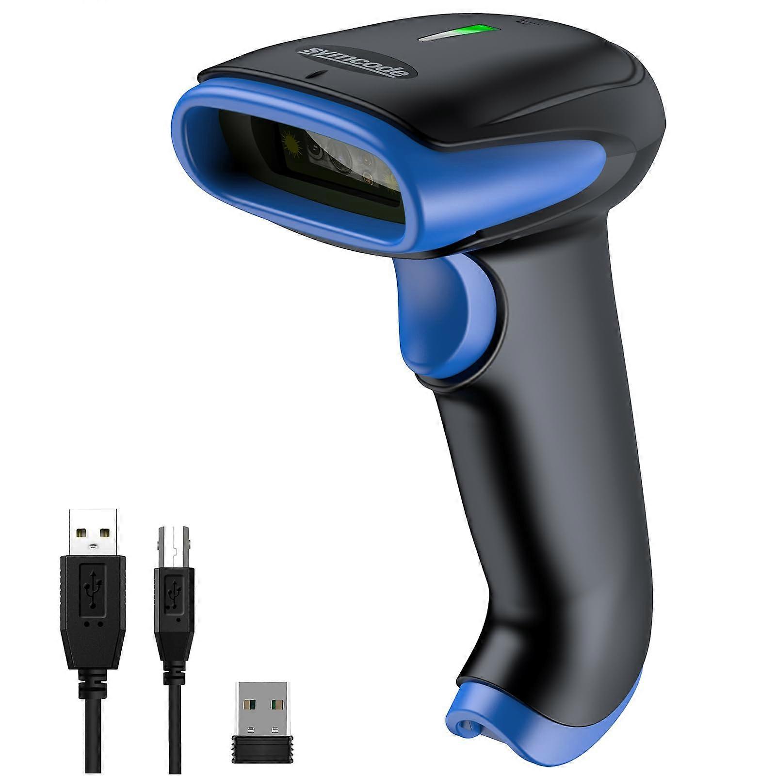 Bluetooth Barcode Scanner with 3in1 Connectivity, Fast Accurate 2D QR Code Reader for Inventory