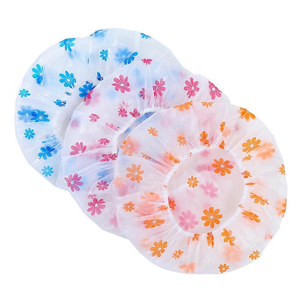 Shower Hat Waterproof Plastic Bath Cap for Shower 60Pcs Multi Color