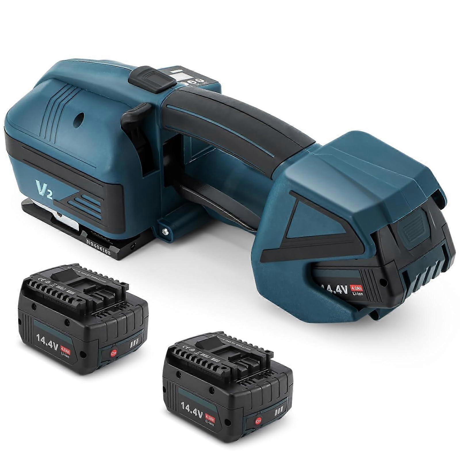 Battery Powered Strapping Tool 2x4000mAh for PP PET Straps Speed Digital Display