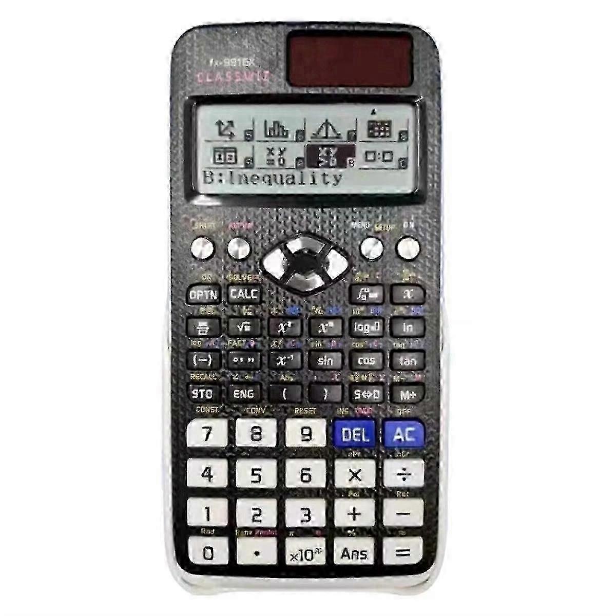 Scientific Calculator with 552 Functions, Large Digital Display, Solar-Powered for Students
