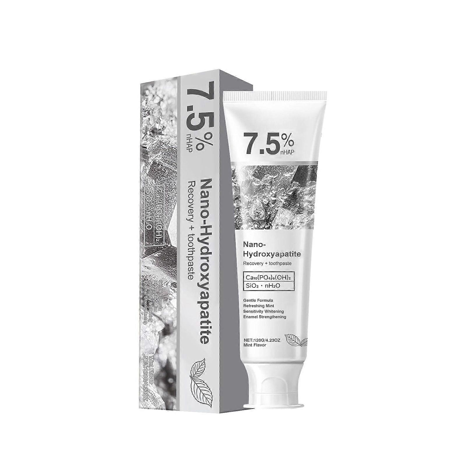 7.5% Hydroxyapatite Toothpaste for Advanced Enamel Protection,Appropriate for Sensitive Teeth,Gentle and Effective Formula,Fresh Mint
