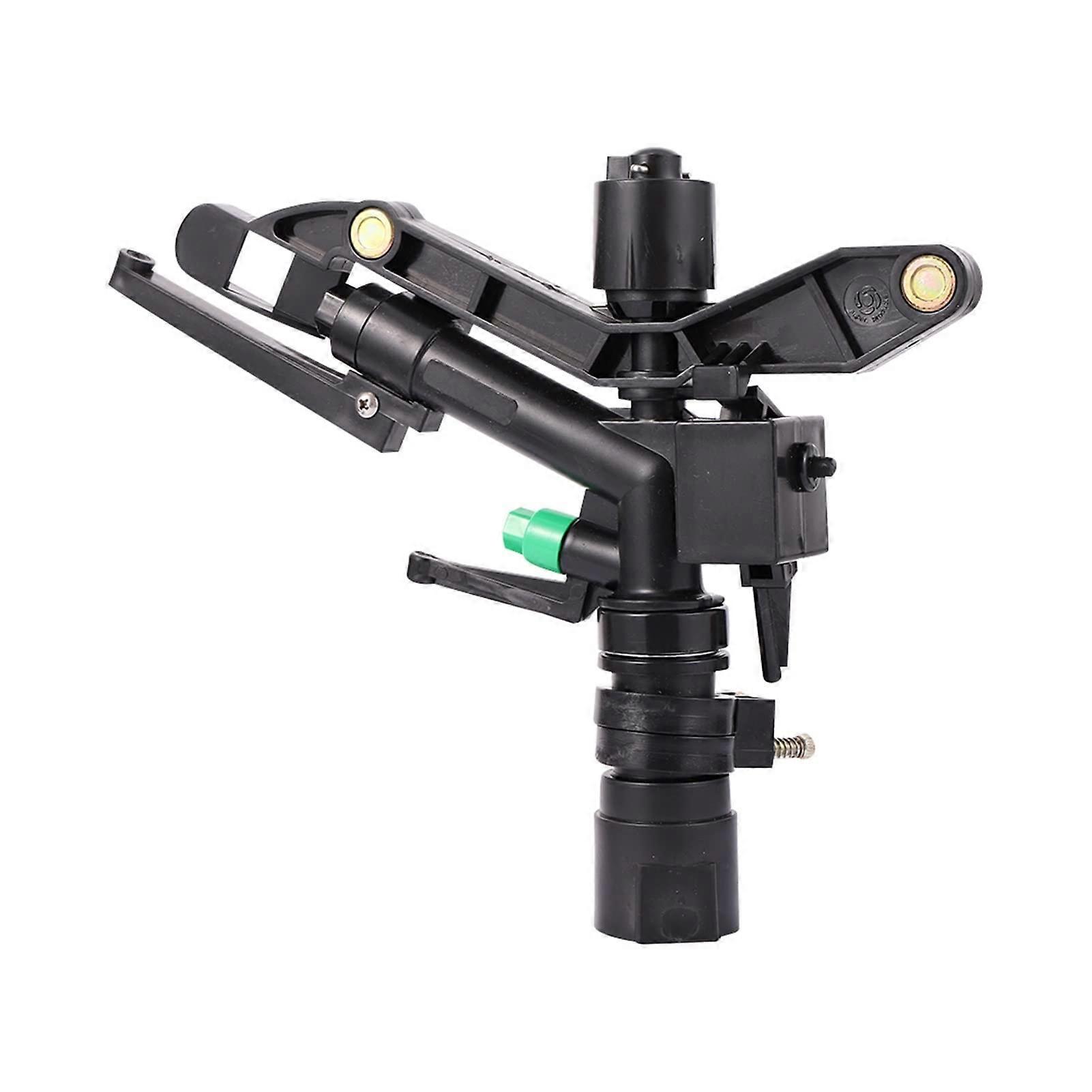 Garden Sprinkler 360° Rotation with Bracket, Durable Plastic Irrigation Dripper 1 Inch Thread