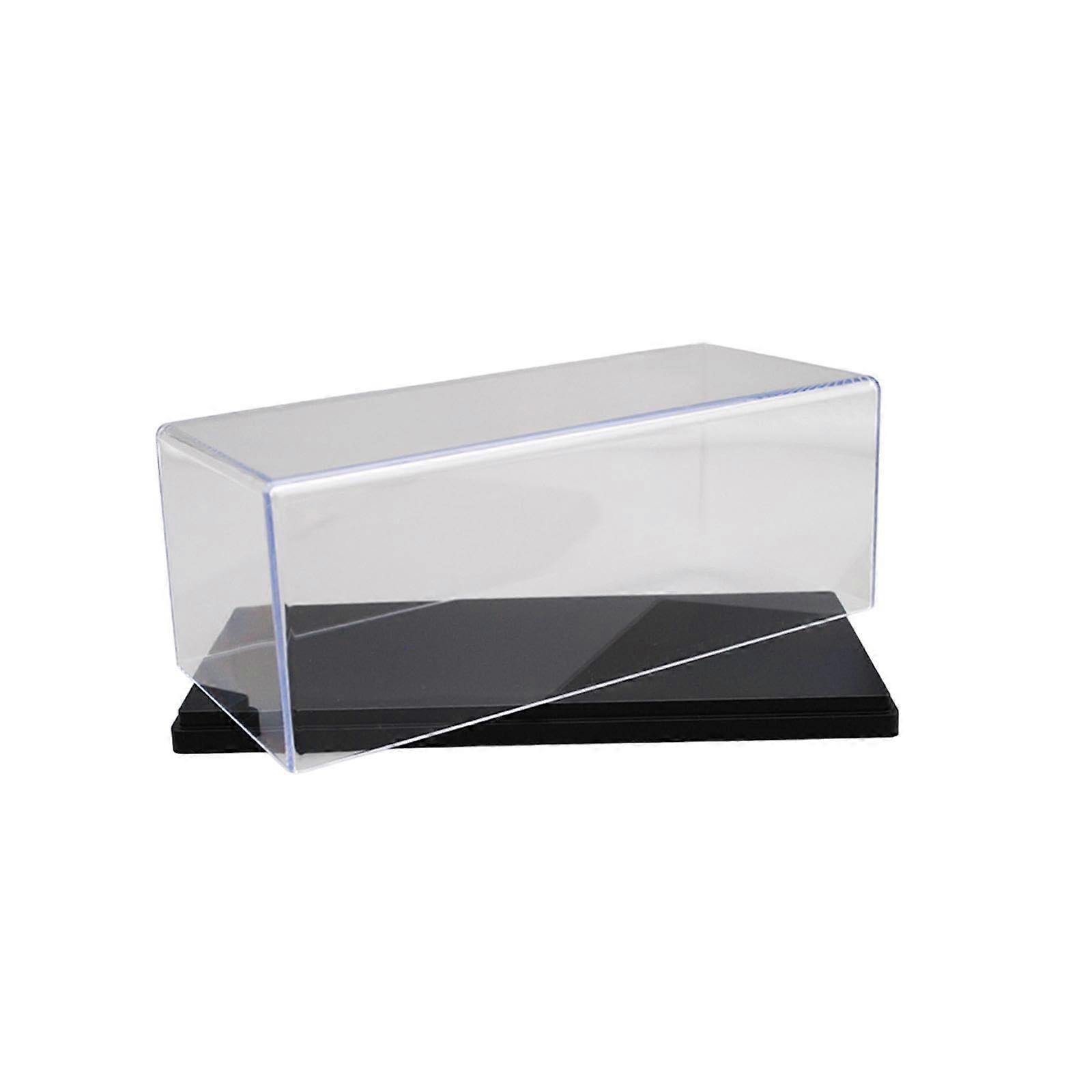 Diecast Car Display Case 1:43 Scale Clear Dustproof Stackable Box with Black AntiRoll Base