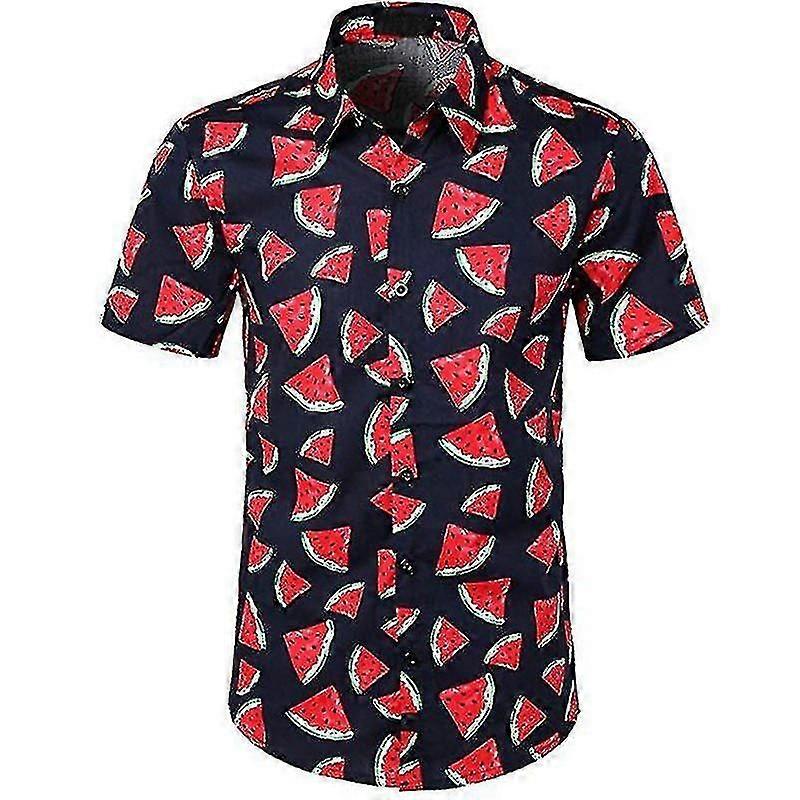 Homens camisas havaianas Praia Havaí Top Summerparty Floral Button Up Casual Short Sleeve Tee