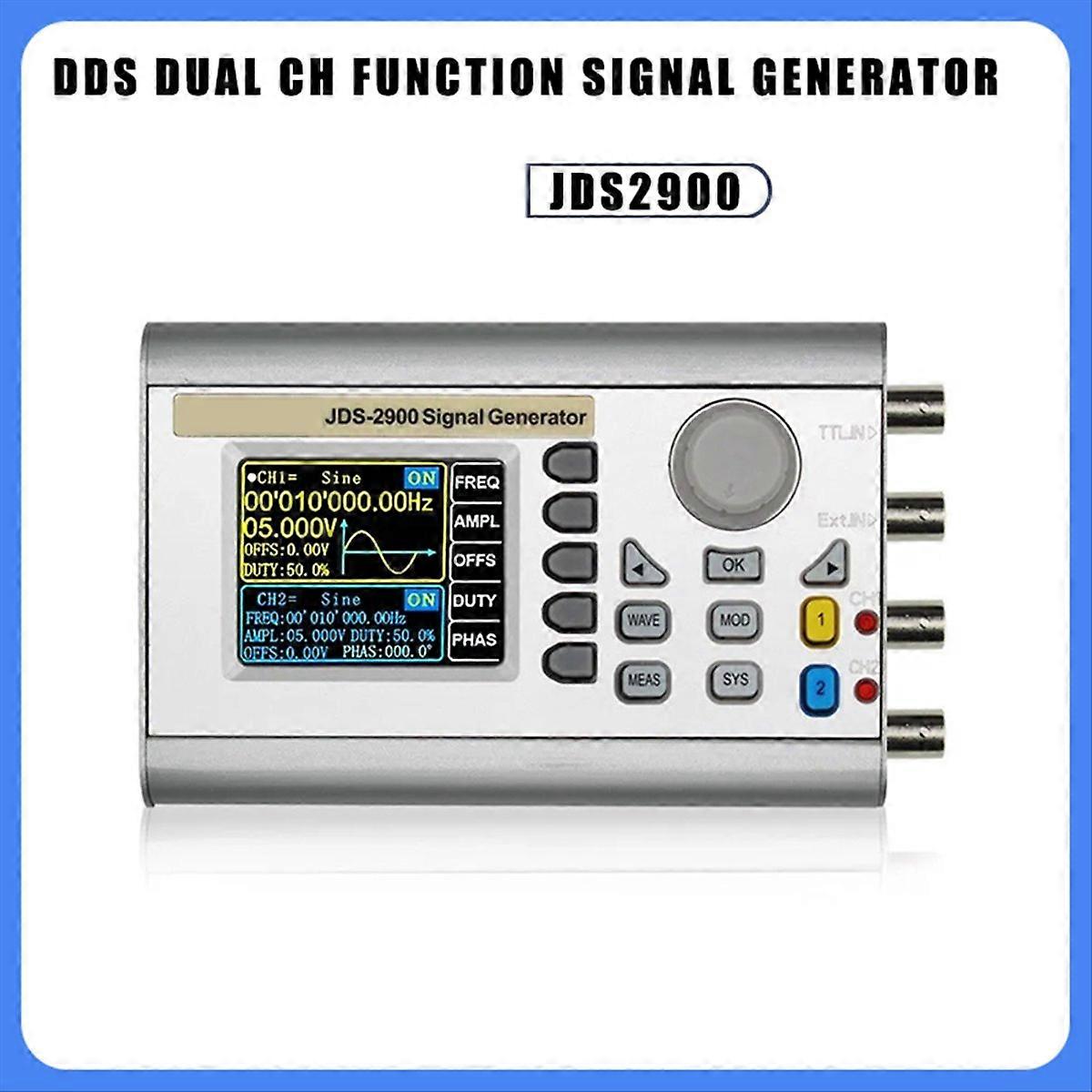 JDS2900 Dual Channel DDS Function/Arbitrary Waveform Signal Generator/Frequency Meter Precision Generator 50MHz EU Plug