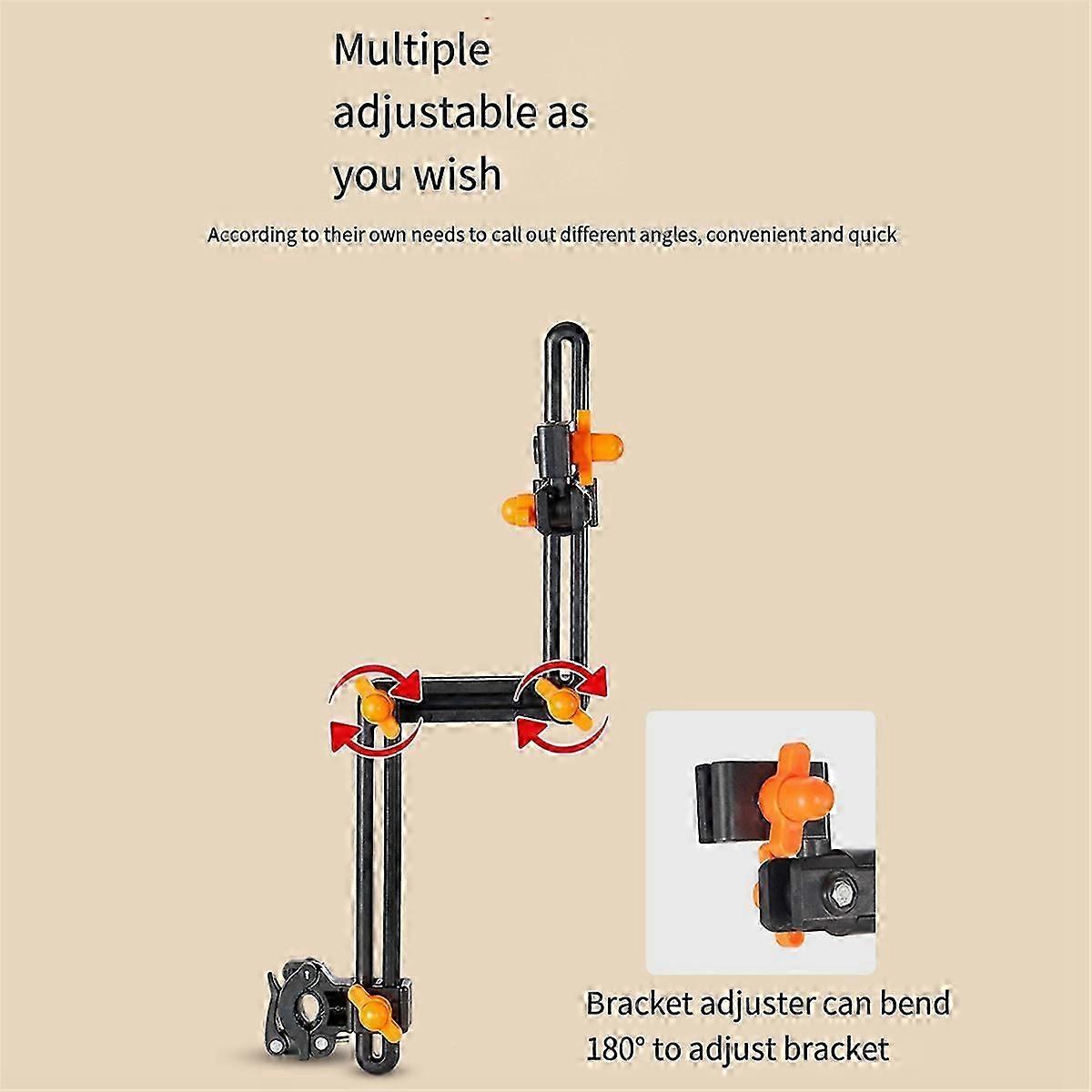 Adjustable Stable Umbrella Holder for Scooter Bicycle,Black & Orange