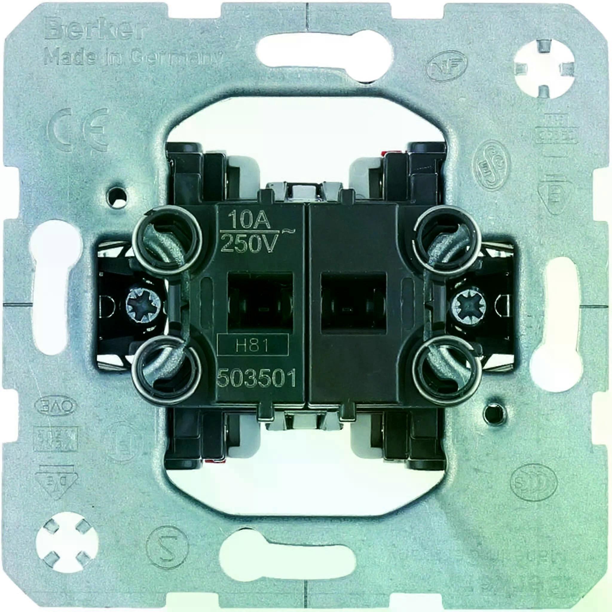 Berker Doppeltaster Einsatz, Schließer/Öffner, Up