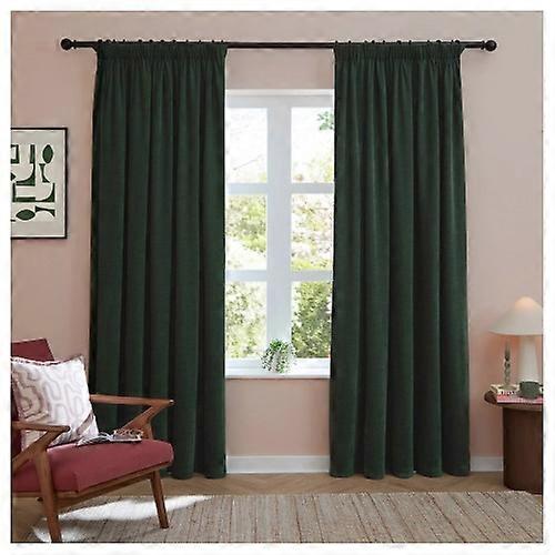 Furn Chenille Lined Pencil Pleat Curtains