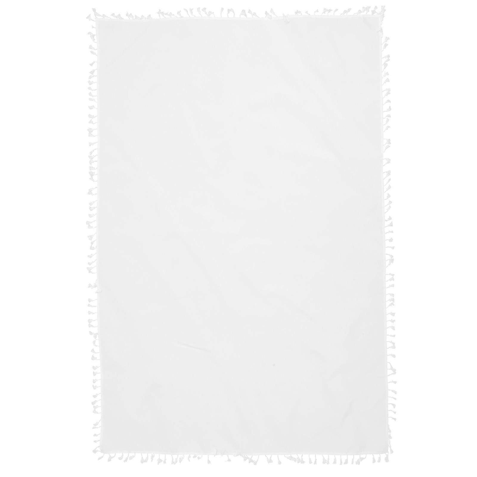 Waterproof Tablecloth Macrame Trim Polyester Tablecloth for Table Use Rectangle Cover