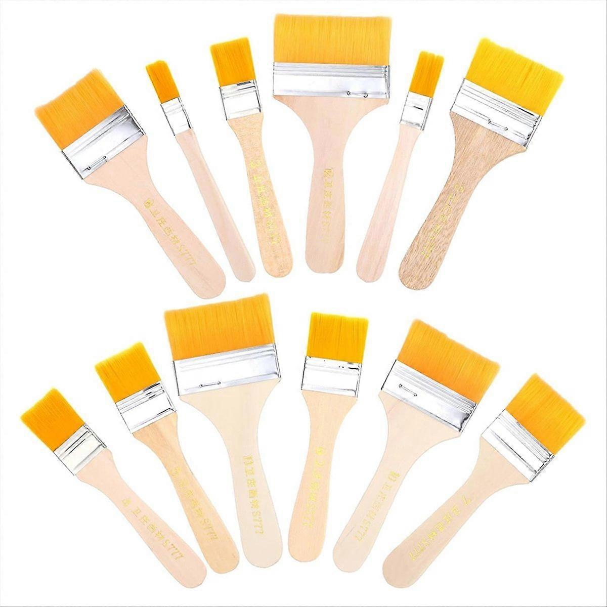 Flat Paint Brush Set Different Sizes Oil Paint Brushes, Paint Brushes