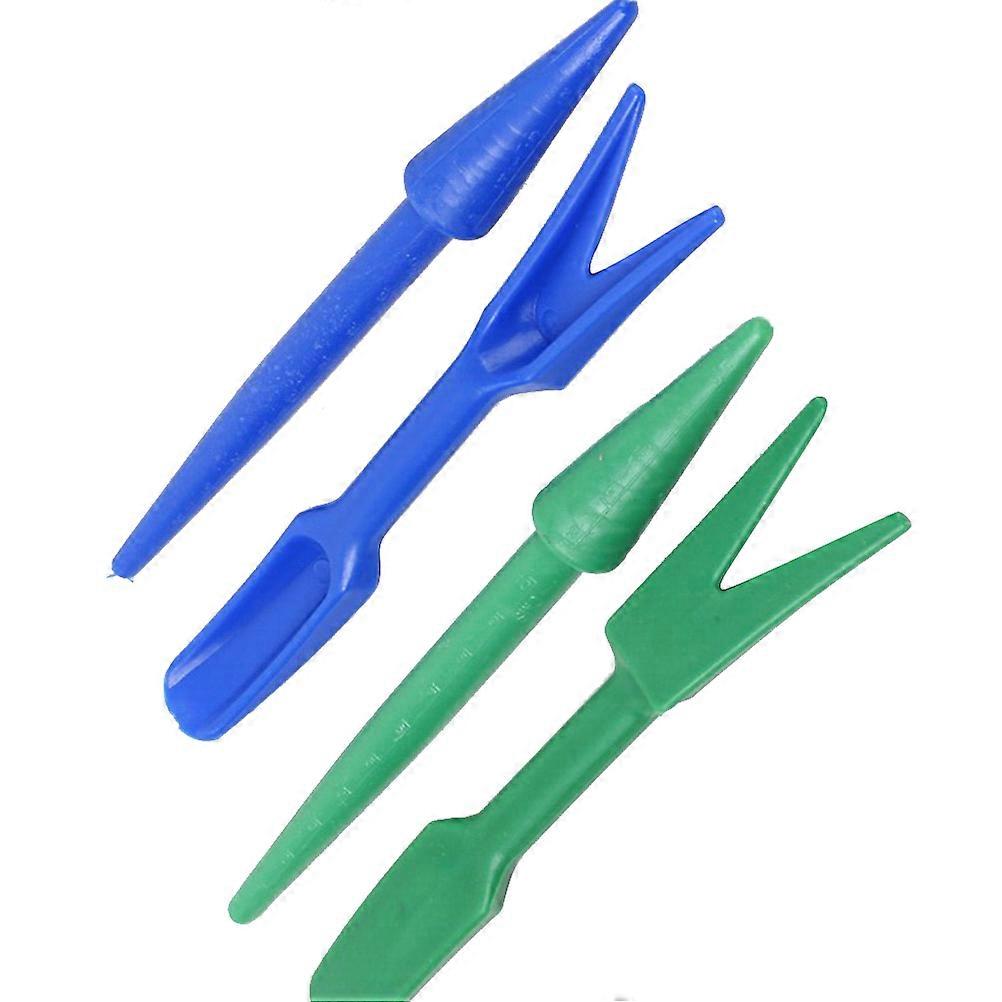 Seedlings Dibber Plastic Garden Tool for Transplanting 2Sets Assorted Colors
