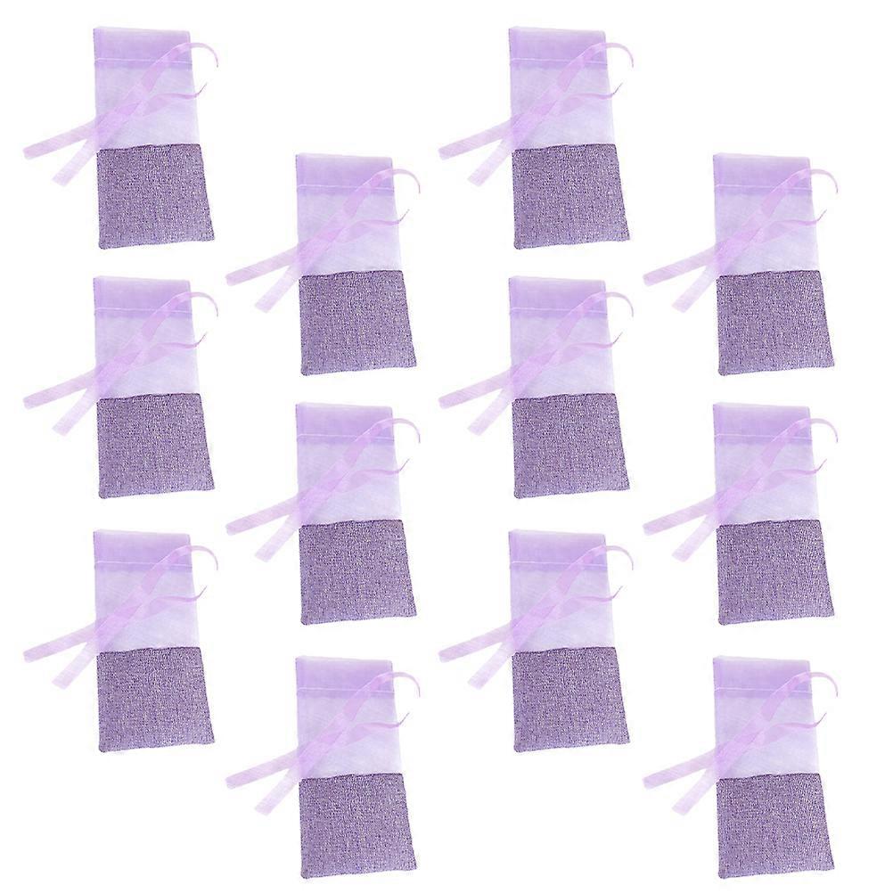 Spice Bag Small Sachet Bags Empty Lavender Rectangular For Candy Potpourri Jewelry Storage Drawstring Adjustment 12Pcs