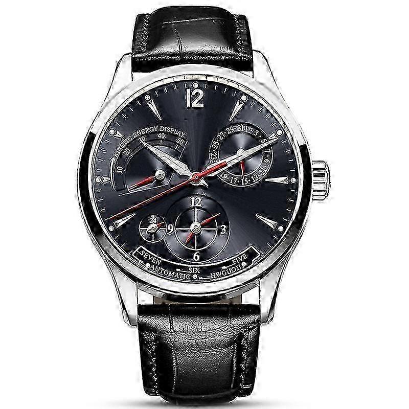 men's automatic mechanical watch energy display waterproof