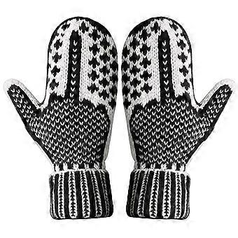 1 par de mitones de The Naughty List, guantes de punto cálidos y acogedores con un toque especial, mitones novedosos para mujer, regalos divertidos de invierno para mujer, negros