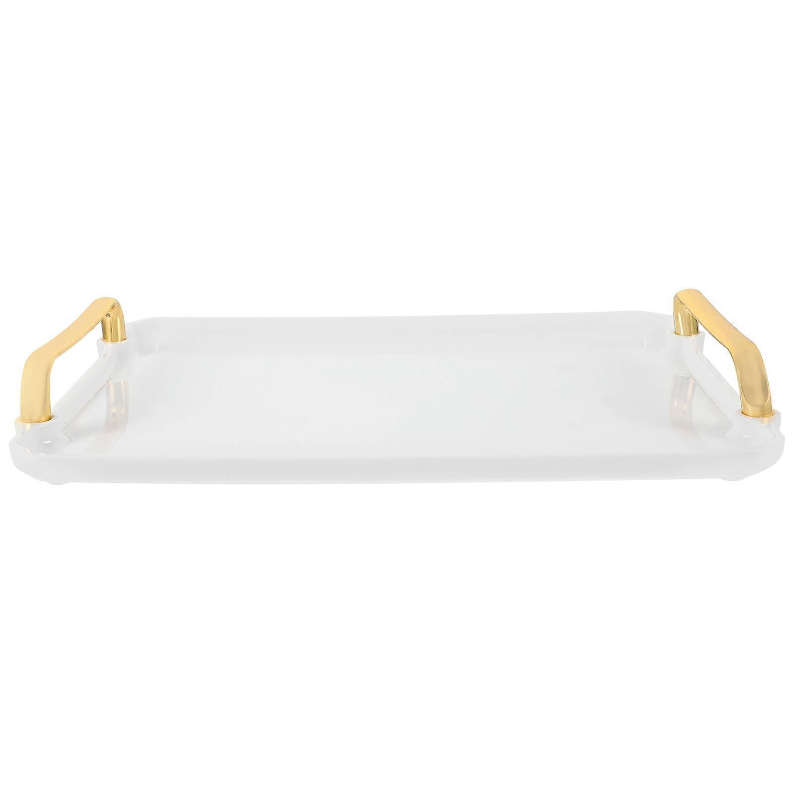 Serving Tray Rectangular for Multi-Function Use 3Pcs White