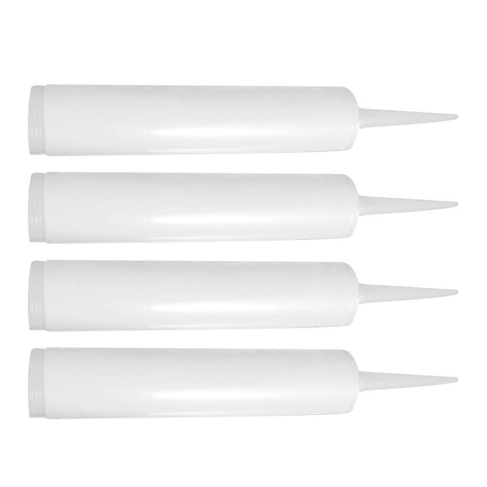 20Pcs Caulk Tubes Empty Plastic Refillable for Storage Use White