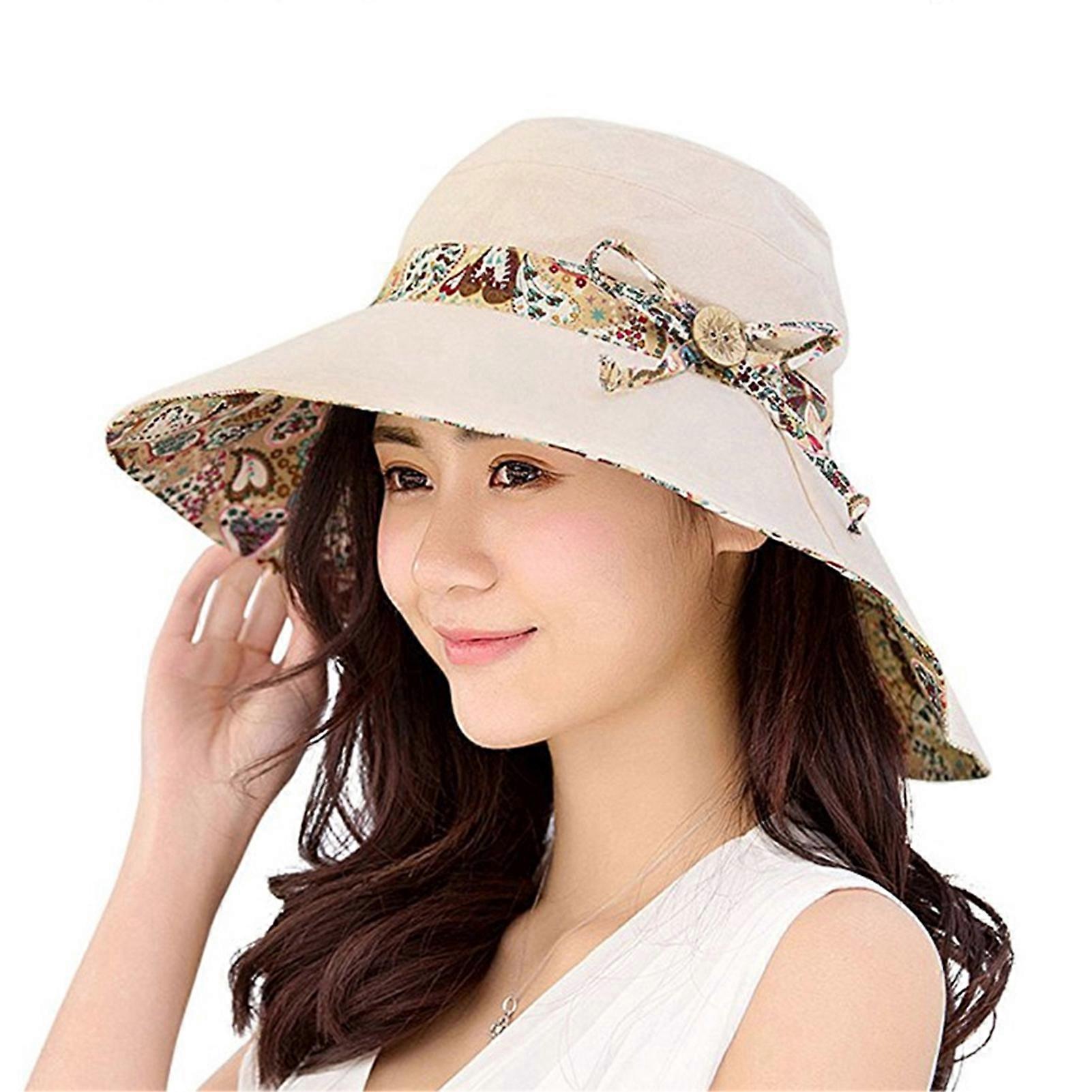 Hat Foldable Breathable Cotton Reversible Foldable Cap for Summer