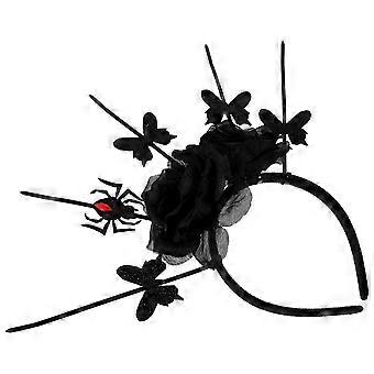 Halloween Spider Headband for Decoration 1 Piece Gothic Hair Accessory Black