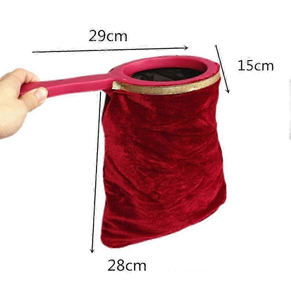 Magic Tricks Bag Stage Trick Props with Handle 1Pcs for Performance Red